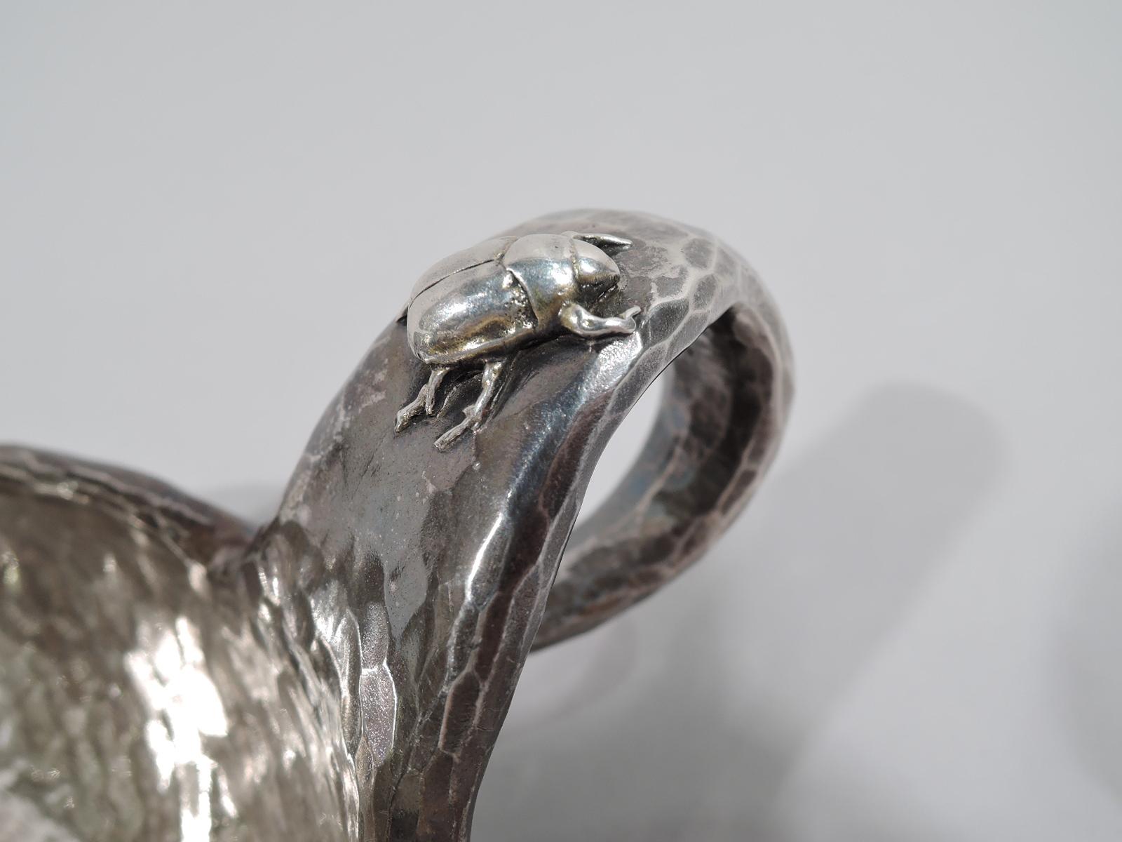 Tiffany Japonesque Applied Sterling Silver Chamberstick with Bugs In Good Condition For Sale In New York, NY