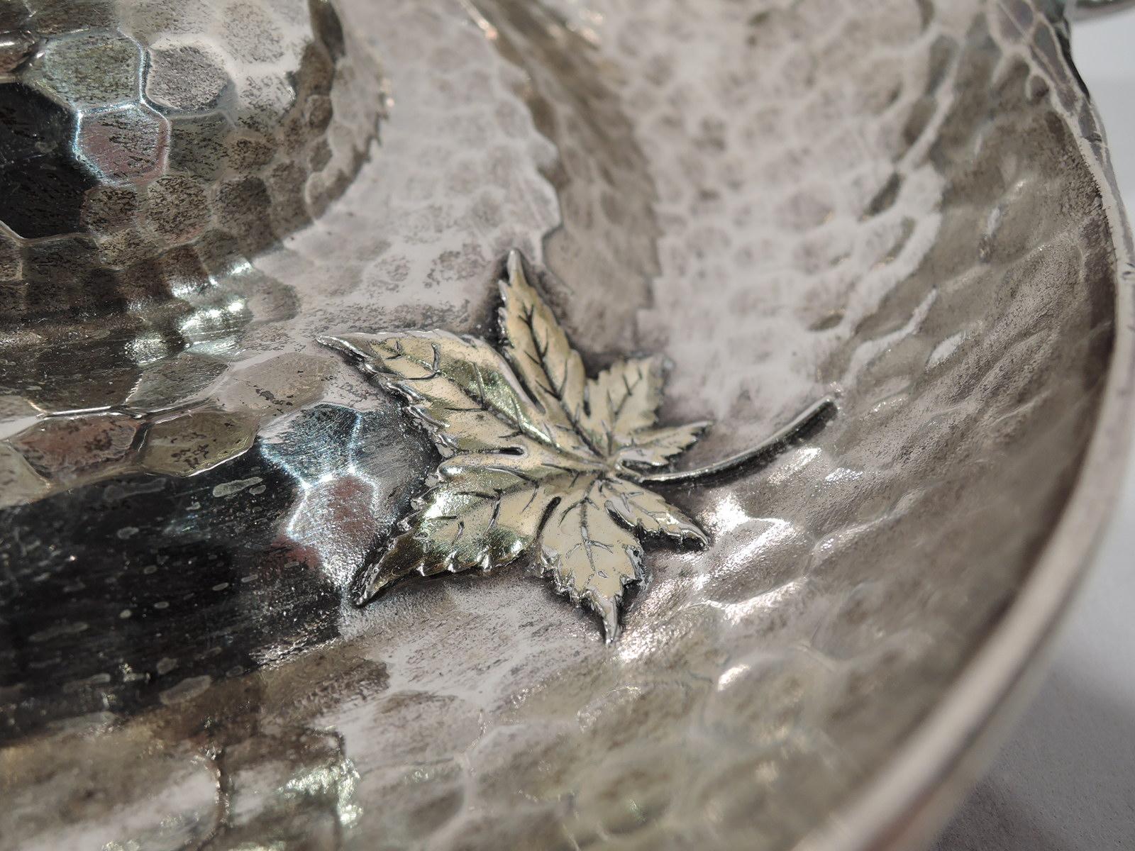 Japanischer, japanischer, applizierter Sterlingsilber-Kammerständer mit Käfern von Tiffany im Angebot 1