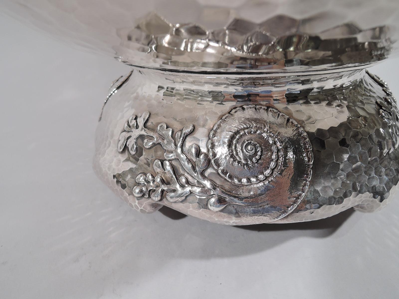 Tiffany Japonesque Applied Sterling Silver Fishbowl Centerpiece 7