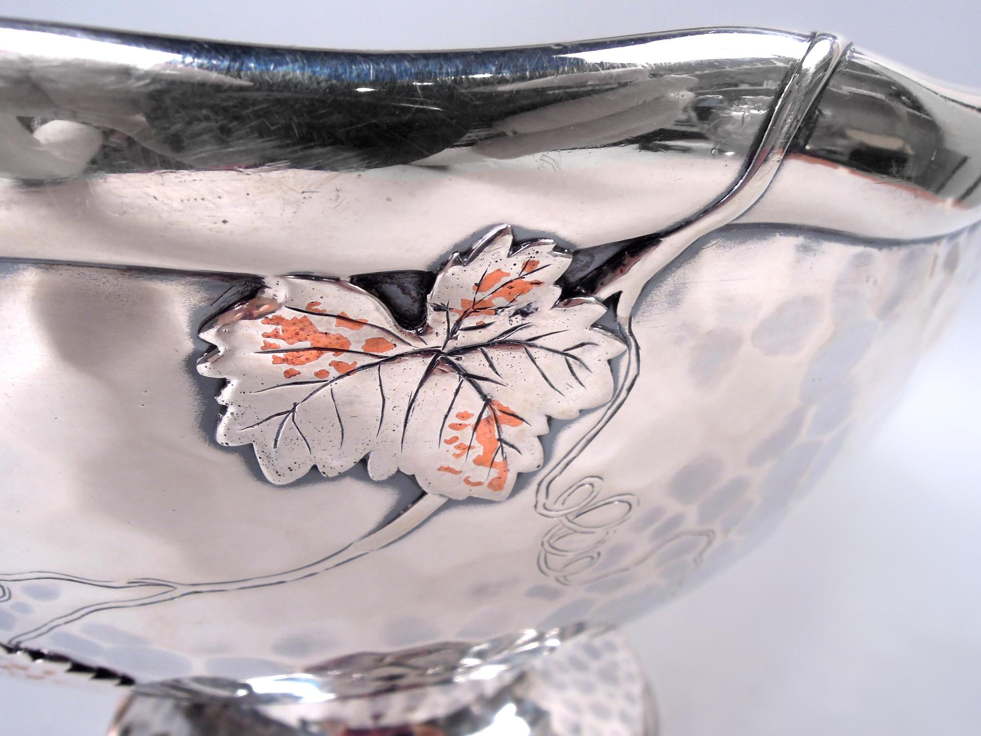 Tiffany Japonesque Gemischte Metall Käfer & Schmetterling Tafelaufsatz Schale (Appliqué) im Angebot