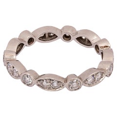 Tiffany Jazz Diamond Platinum Ring by Tiffany & Co Size 7