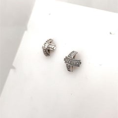 Tiffany & Co. Kiss Diamond White Gold Earrings