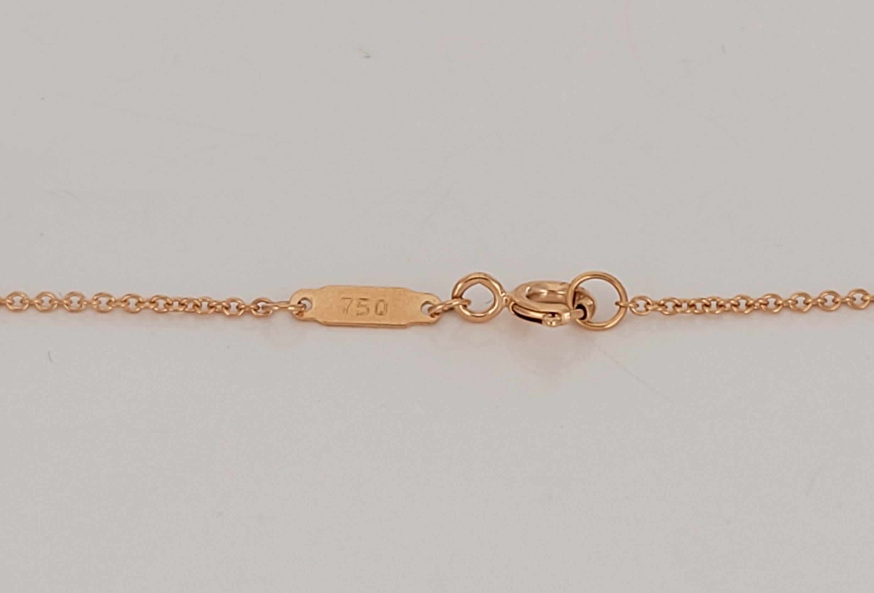 Tiffany Knot Pendant in Rose Gold with Diamonds In New Condition For Sale In New York, NY