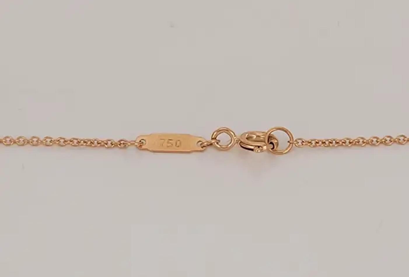 Women's Tiffany Knot Pendant in Rose Gold with Diamonds
