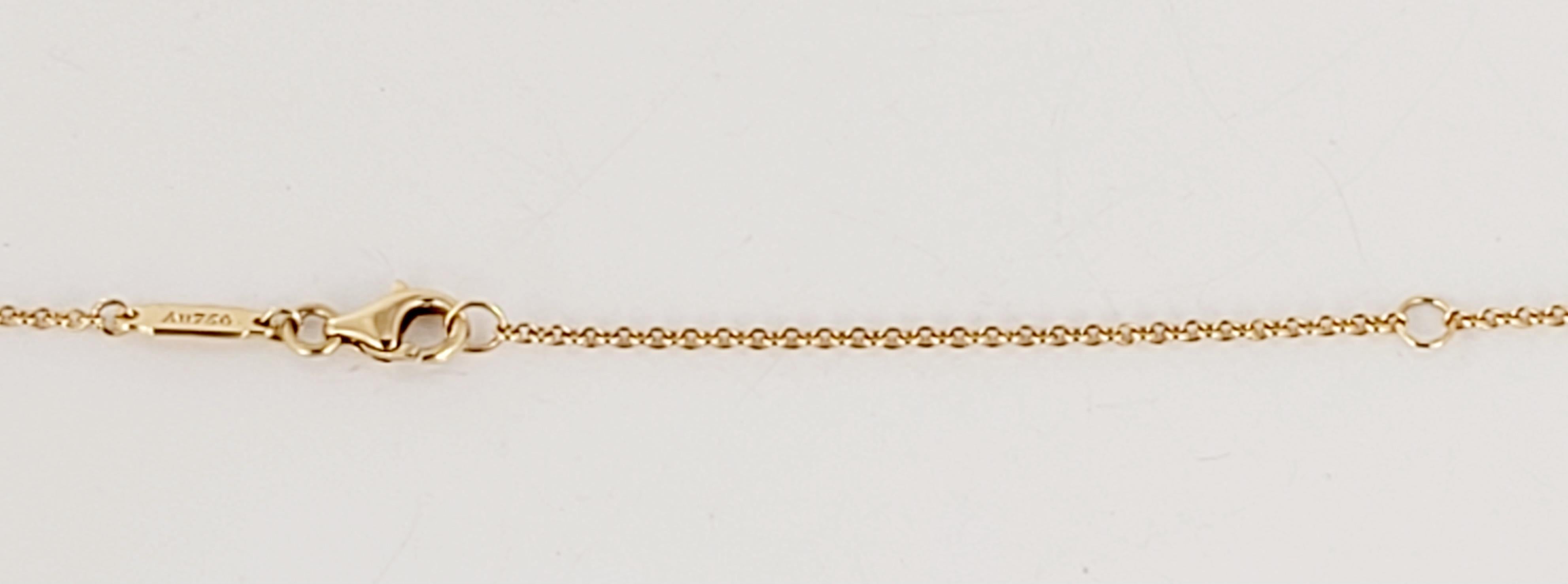 Tiffany Knot Pendant in Yellow Gold with Diamonds In New Condition In New York, NY