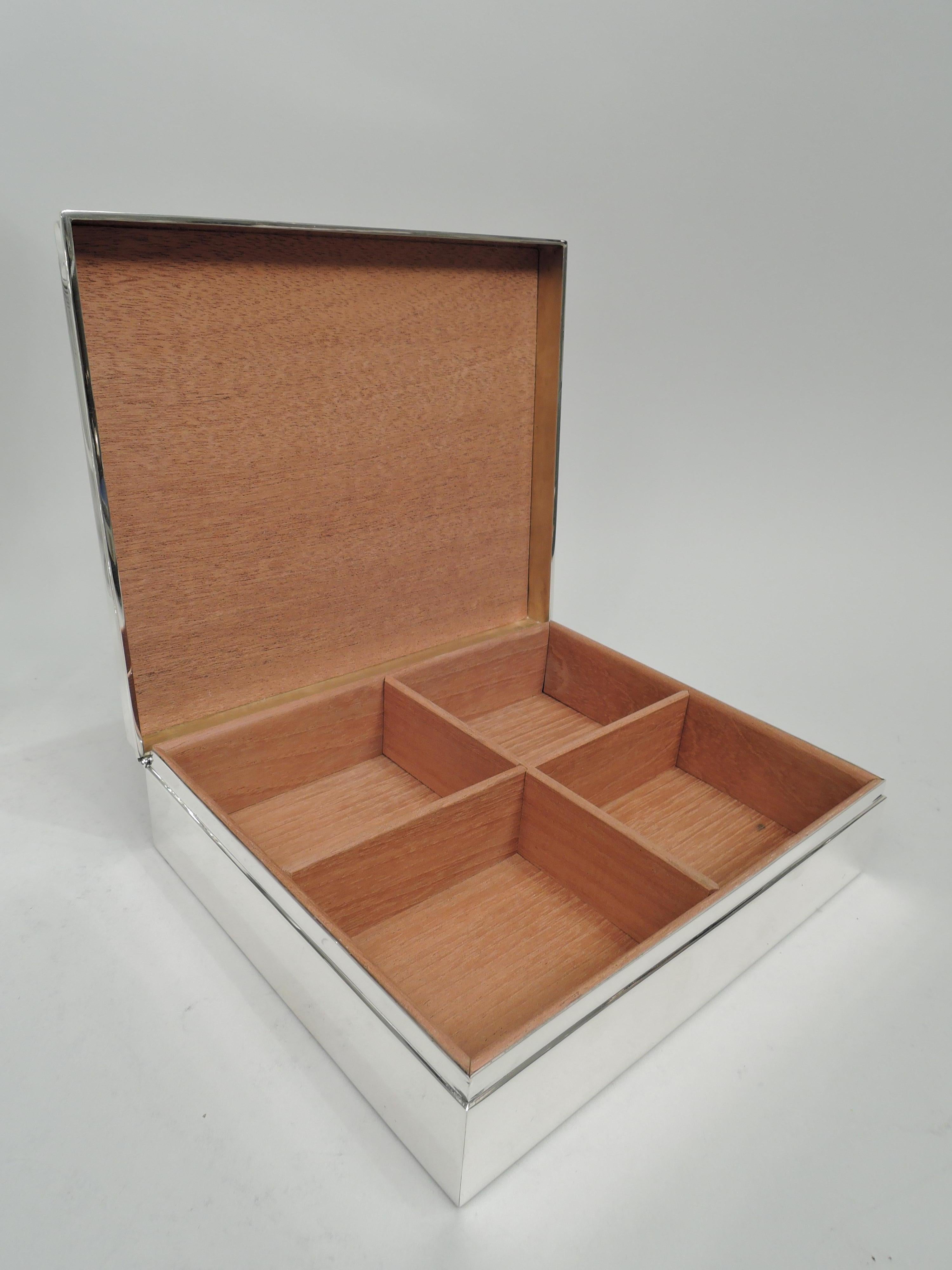 Tiffany Große & schwere Midcentury Modern Sterling Silber Box (Moderne der Mitte des Jahrhunderts)
