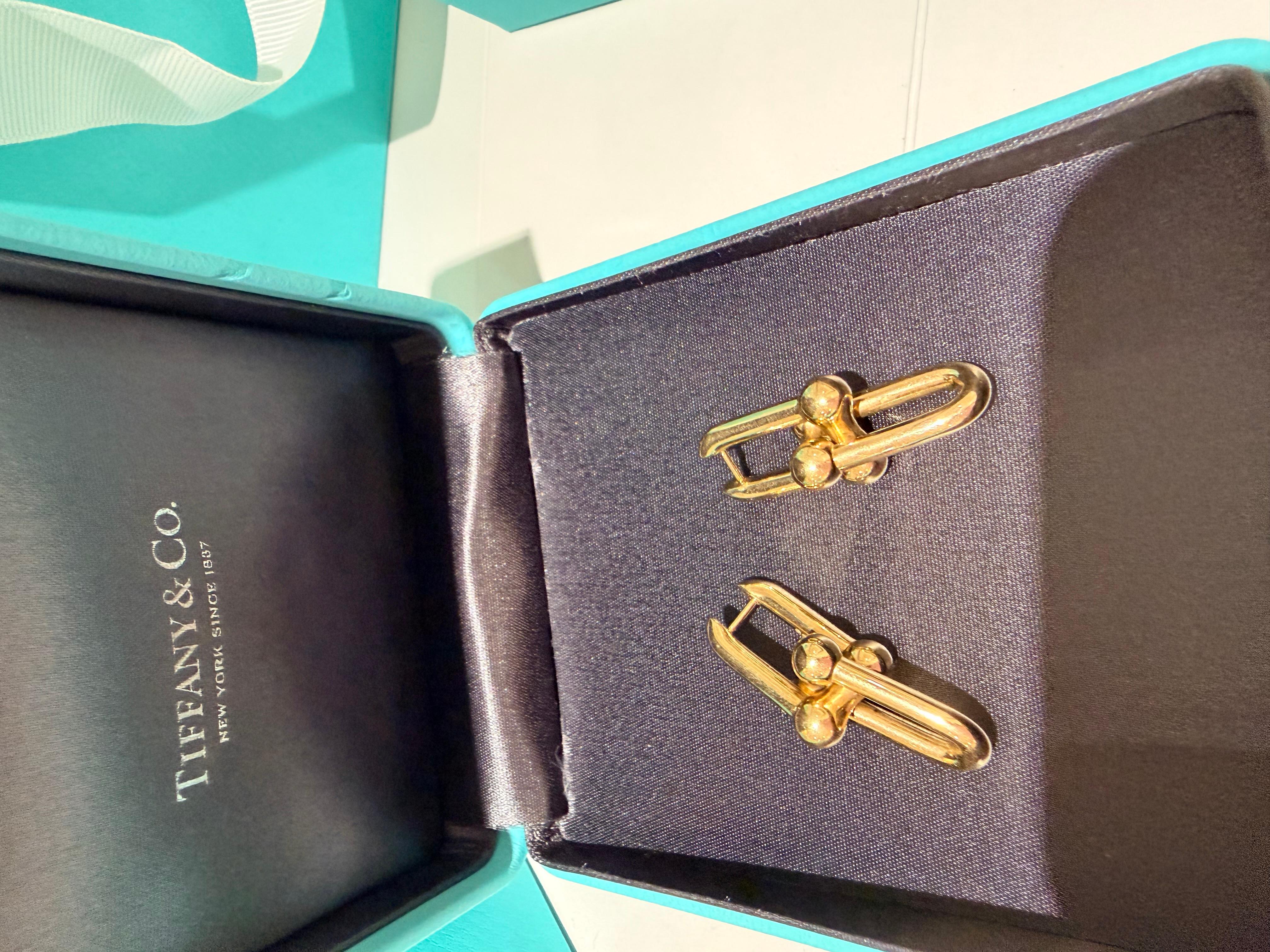 da uomo o donna Tiffany  Orecchini grandi A Link in oro giallo in vendita