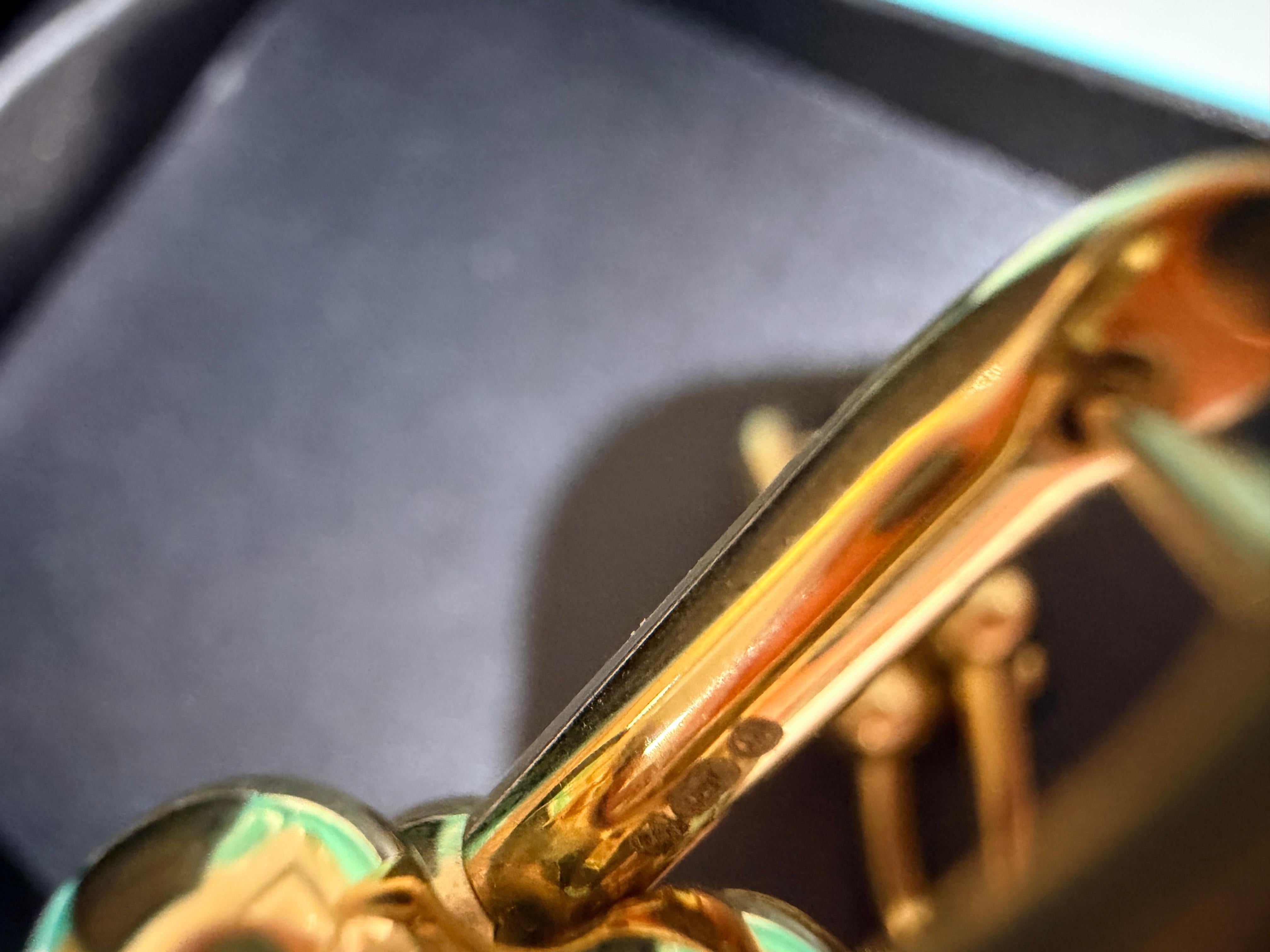 Tiffany  Orecchini grandi A Link in oro giallo in vendita 1