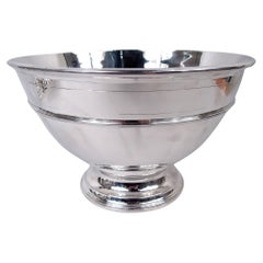 Tiffany Large Modern Classical Sterling Silver Centerpiece Bowl