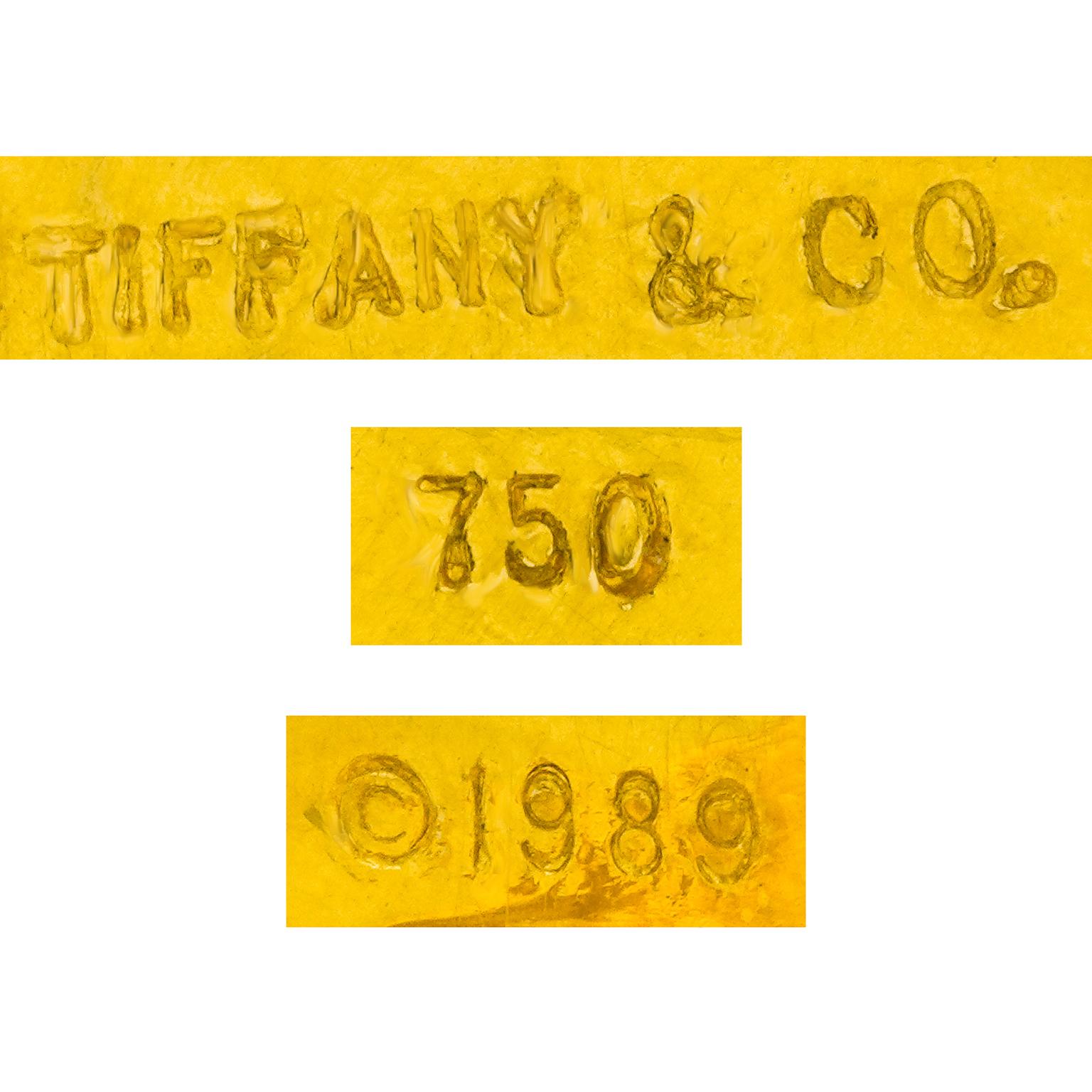 Tiffany & Co. Larger Yellow Gold Vannerie Earrings For Sale 1