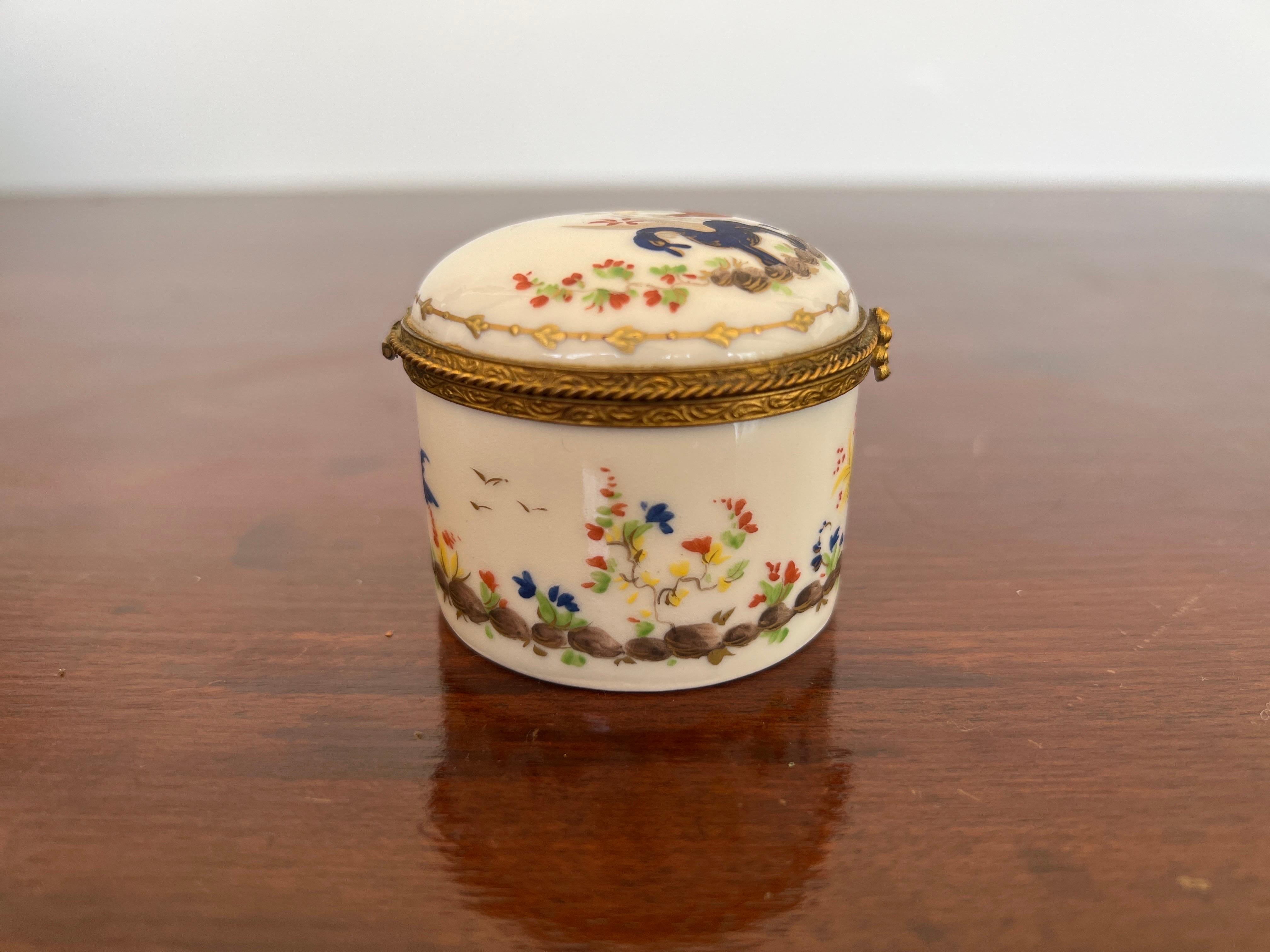 Enamel Tiffany Le Tallec Cirque Chinois Porcelain Box For Sale
