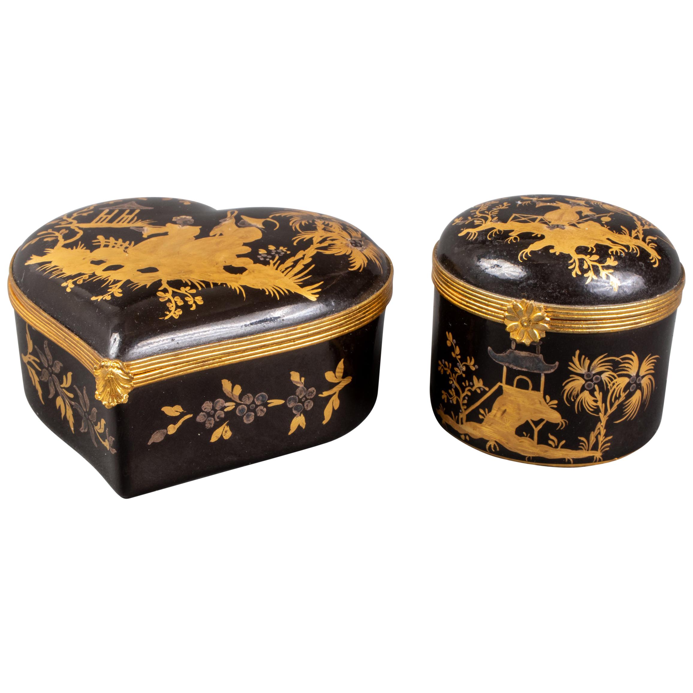 Tiffany Le Tallec French Porcelain Chinoiserie Boxes