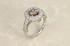 Tiffany Legacy Inspired Engagement Ring – 3.02ct Brown, Yellow & White Diamonds