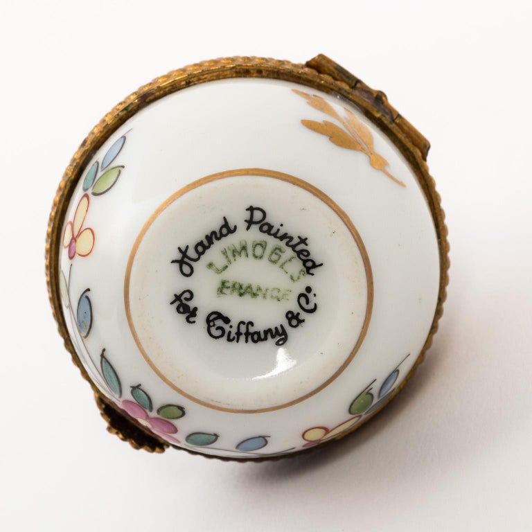 Tiffany and Co. Limoges Hand Painted Porcelain Box at 1stDibs