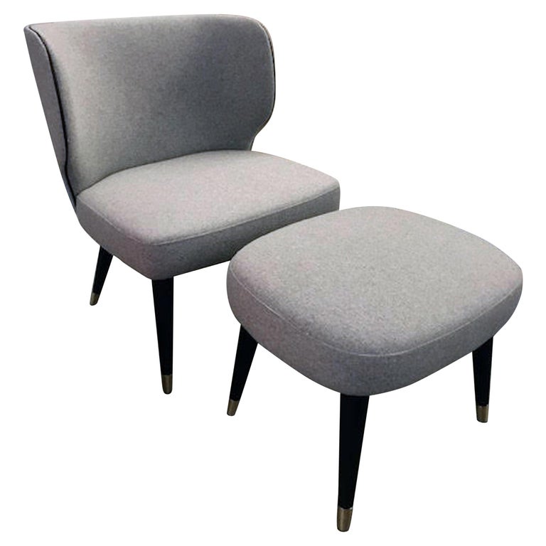 Tiffany Lounge Chairs and Ottoman For Sale at 1stDibs