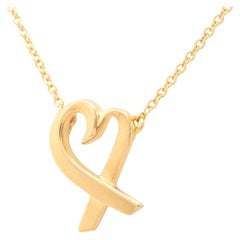 Tiffany Loving Heart Necklace Yellow Gold 2.8g