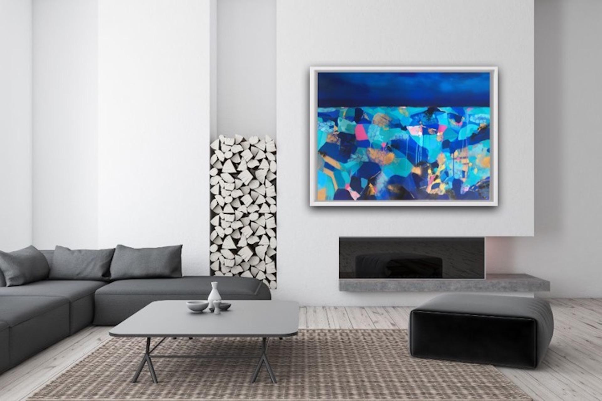Tiffany Lynch, Sky High Horizon, Bright Contemporary Abstract Painting For Sale 2