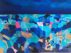Tiffany Lynch, Sky High Horizon, Bright Contemporary Abstract Painting