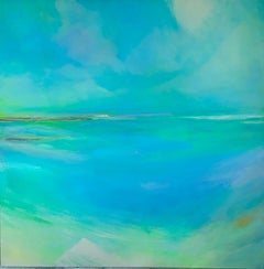 Dancing Ether, pintura original, abstracto, paisaje, arte contemporáneo