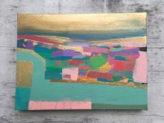 Gold Sky Harbour, Tiffany Lynch, Original Abstract Colourful Painting