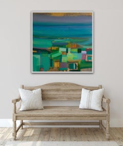 Les chemins d'or mènent à la mer, Abstrait, paysage, Seascape