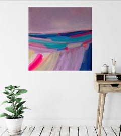 Joyful Horizons, Originalgemälde, abstrakt, Landschaft, zeitgenössische Kunst