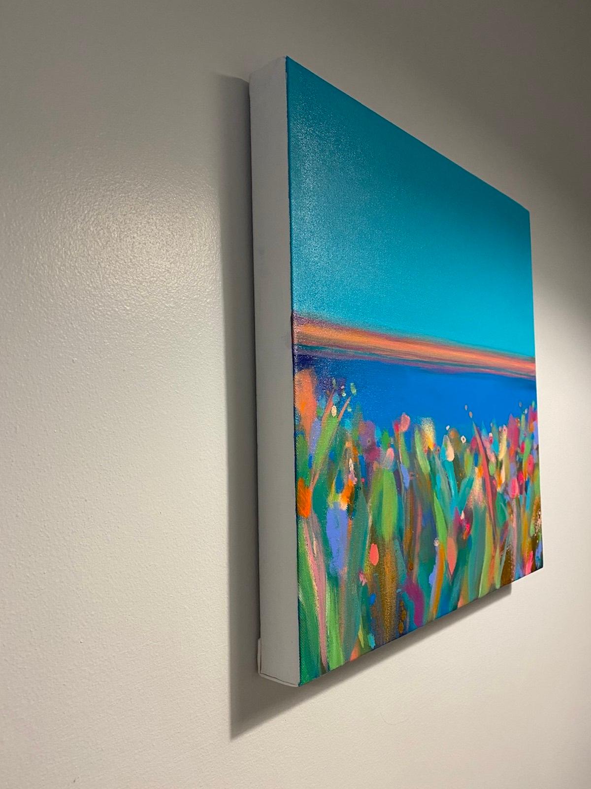 Raya rosa Cielo azul 1 - Landscape Painting Azul de Tiffani Lynch