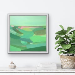 Tiffani Lynch, Emerald Field Blossom Walk, Abstrakte Originalmalerei