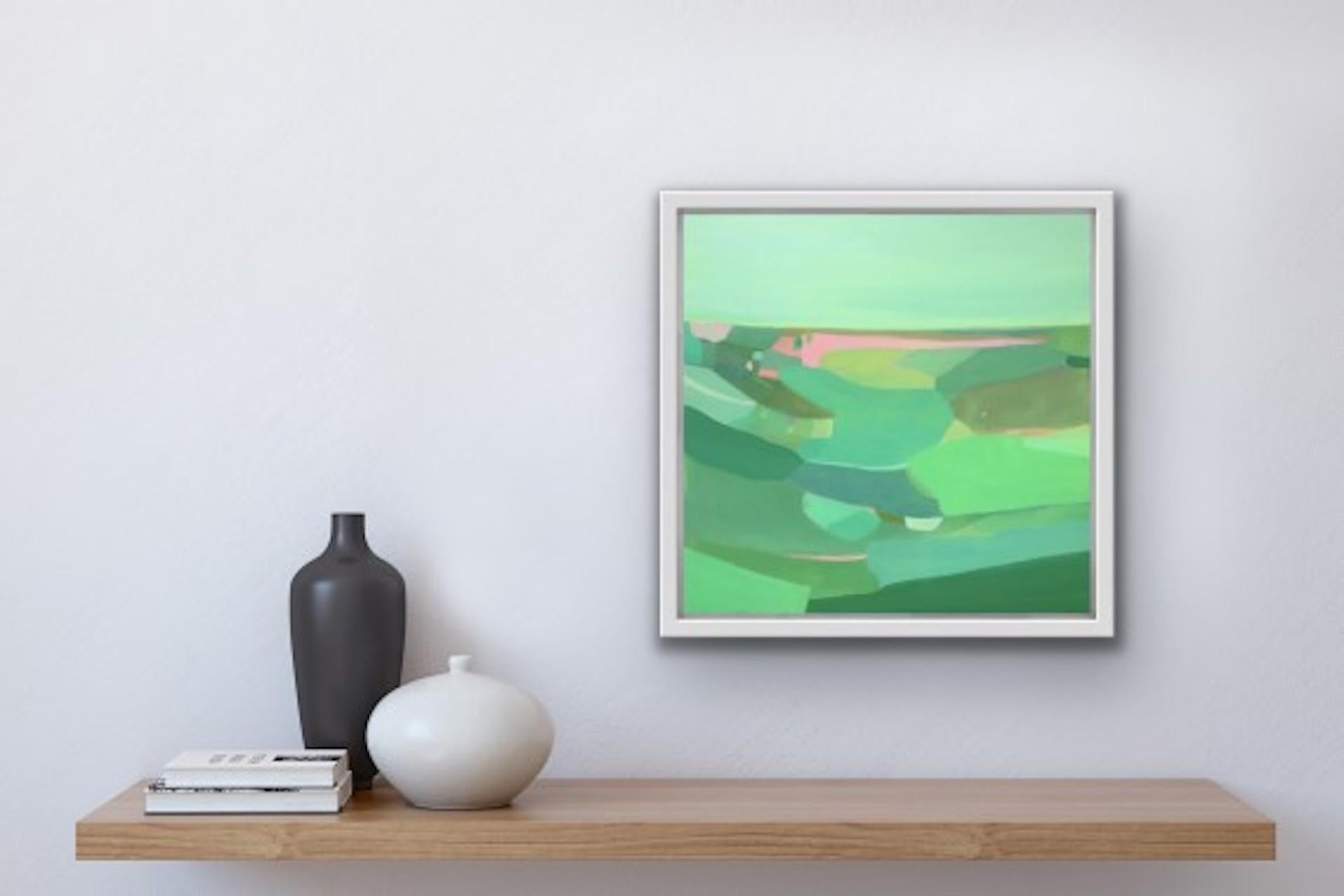 Tiffany Lynch, Emerald Field Blossom Walk, Original Abstract Painting For Sale 5