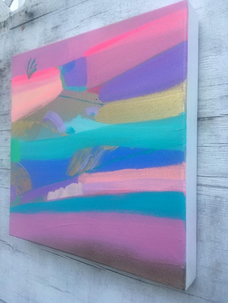 Tiffany Lynch, Golden Palm Breeze, Abstract painting - Painting by Tiffani Lynch