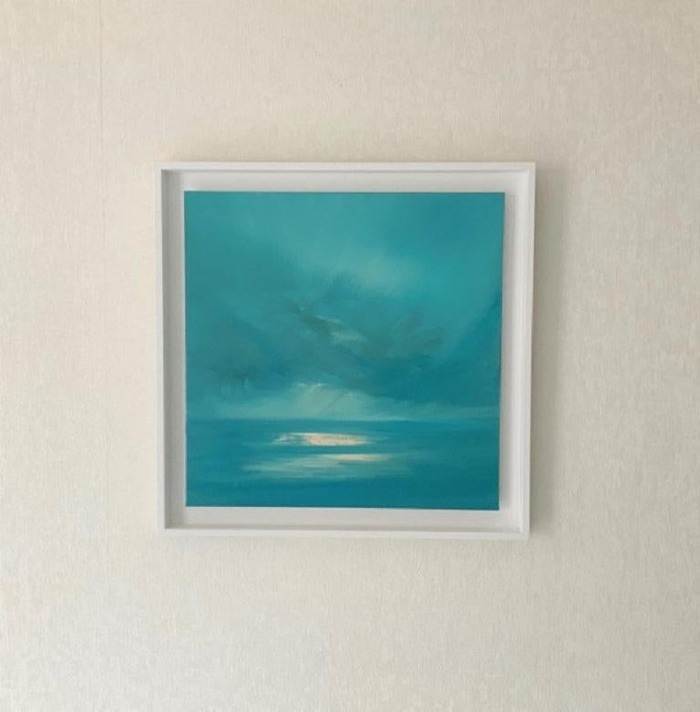 Tiffany Lynch, Turquoise Skies, Original seascape and skyscape painting - Painting by Tiffani Lynch