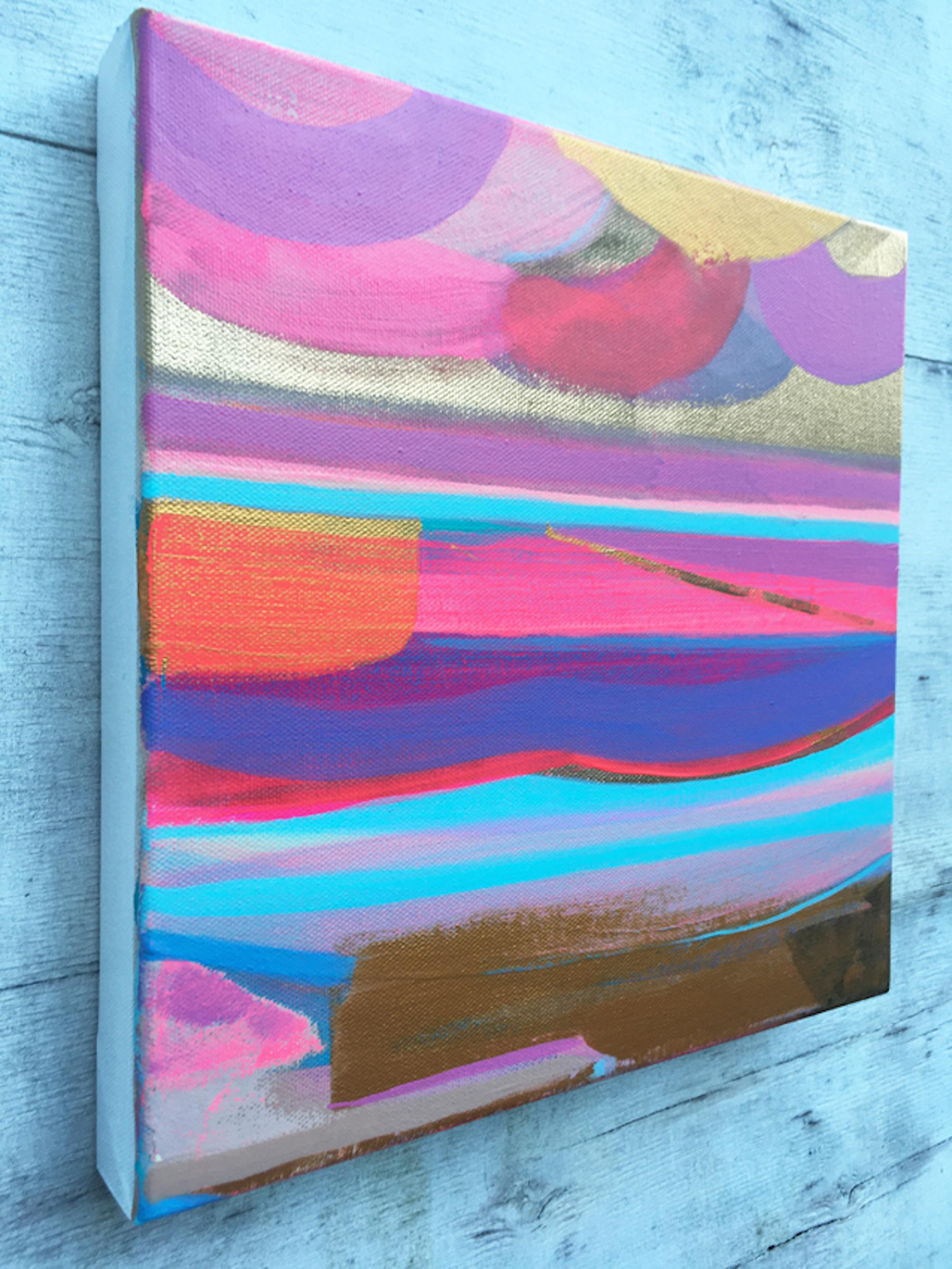 Wave Watcher - Purple Abstract Painting by Tiffani Lynch