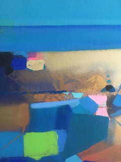 Yonder Gold by Tiffany Lynch, Original painting, Abstract art, Landscape art