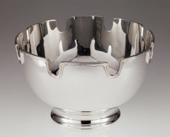 Tiffany Makers Monteith Sterling Silver Toothed Bowl Gorgeous!