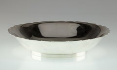 Tiffany Makers Sterling Silver Candy Dish Tray with Scalloped Edge 7.125" Wide