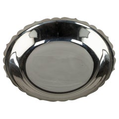  Tiffany Makers Sterling Silver Candy Dish Tray with Scalloped Edge 7.125" Wide (plateau à bonbons en argent sterling avec bord festonné)