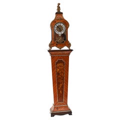 Tiffany Mantle Clock and Stand French Marquetry Inlay