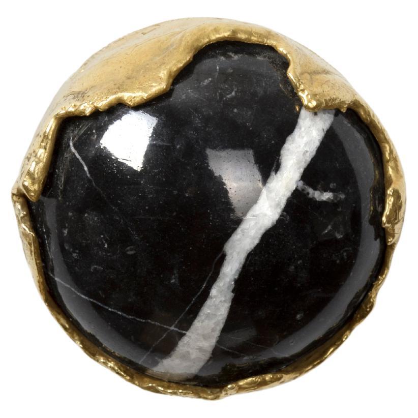 Maniglia per cassetto in marmo Tiffany - Lucida e Nero Marquina - Pullcast
