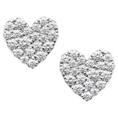 Tiffany Metro Diamond Heart 18k Earrings