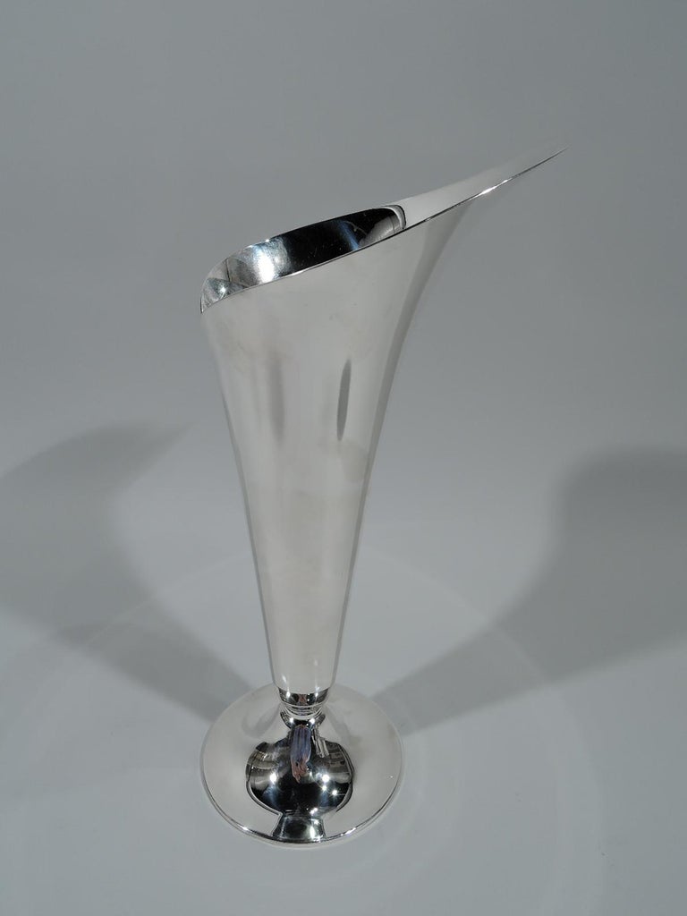 Tiffany MidCentury Modern Abstract LeafWrapped Vase For Sale at 1stDibs