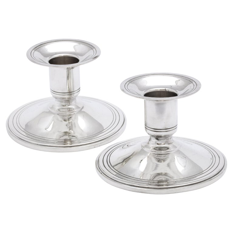 Tiffany MidCentury Modern Sterling Silver Candlesticks at 1stDibs
