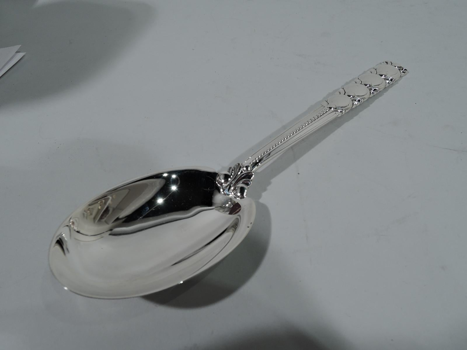 American Tiffany Mid-Century Modern Sterling Silver Tomato Serving Bowl with Spoon