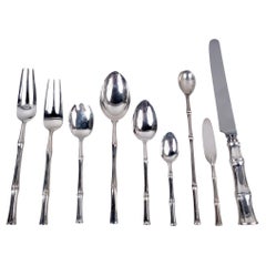 Tiffany Midcentury Modern 148-Piece Dinner Set in Exotic Bamboo