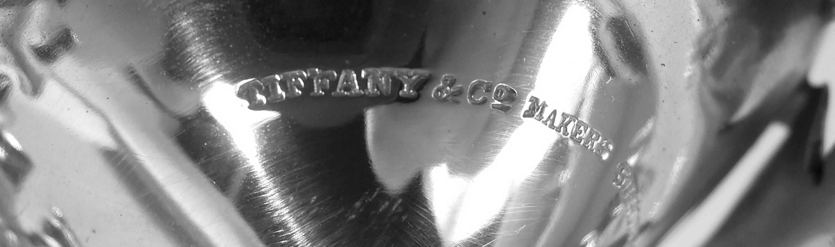 XX secolo Ciotola a foglia in argento Tiffany Midcentury Modern Classical Sterling Silver