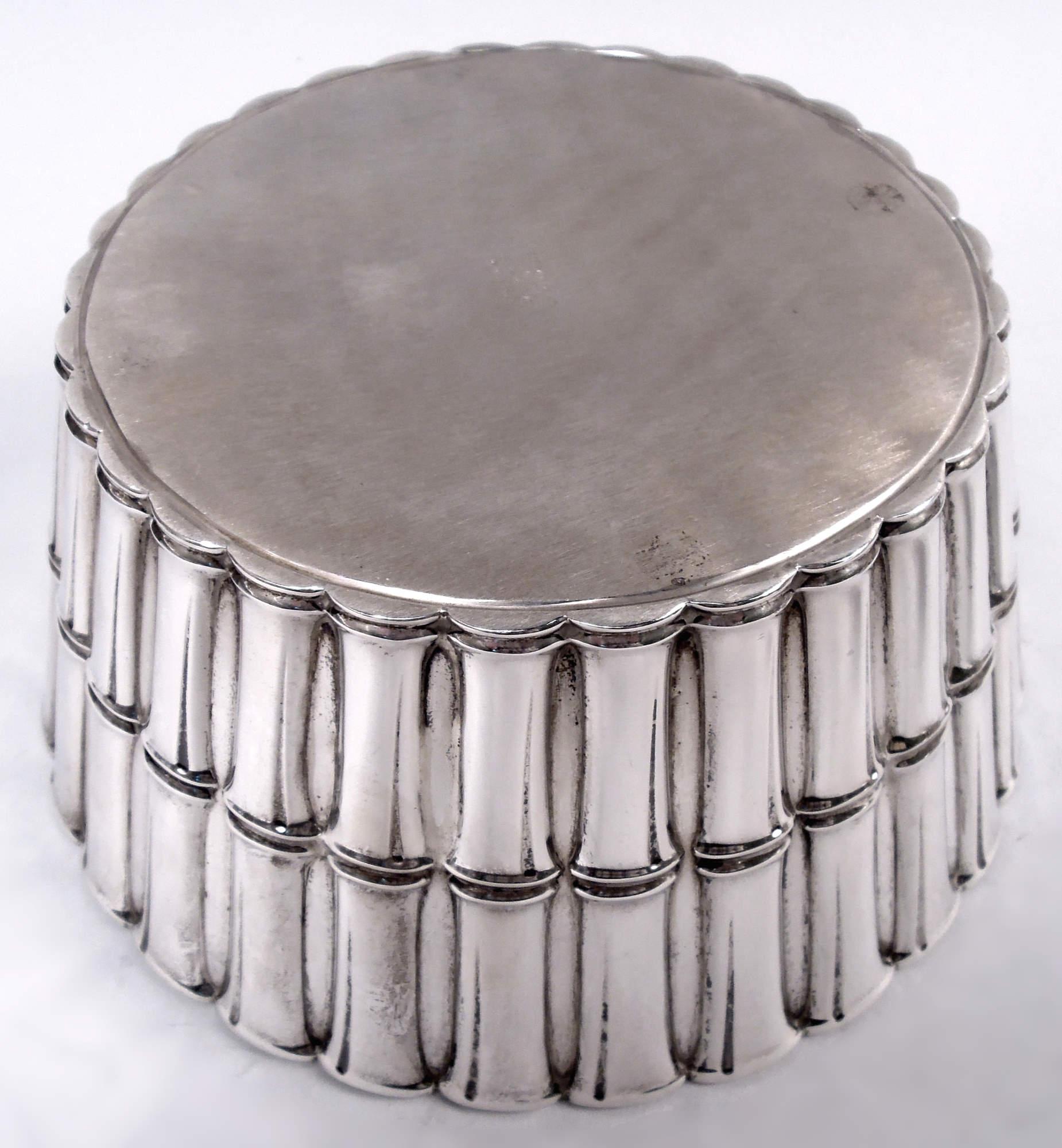Américain Seau à glace Tiffany Midcentury Modern à motif de bambou désirable en vente
