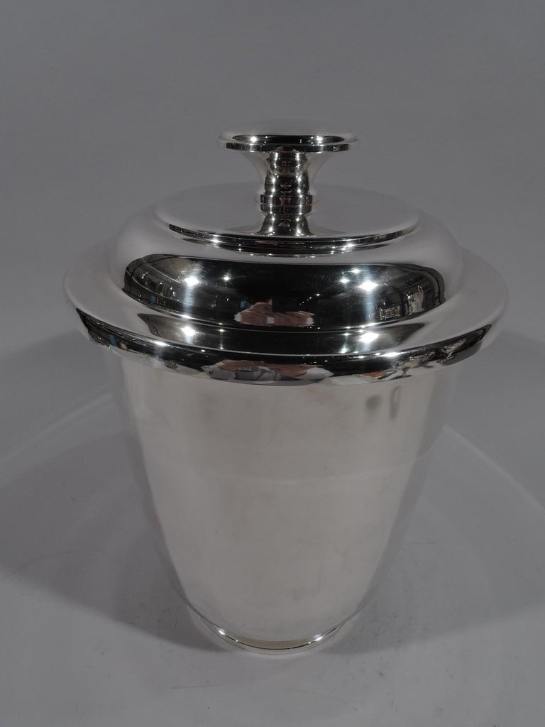 Tiffany MidCentury Modern Ice Bucket with Elsa Peretti Tongs For Sale