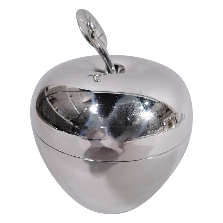 Tiffany Mid-Century Modern Sterling Silver Apple Box For Sale at 1stDibs