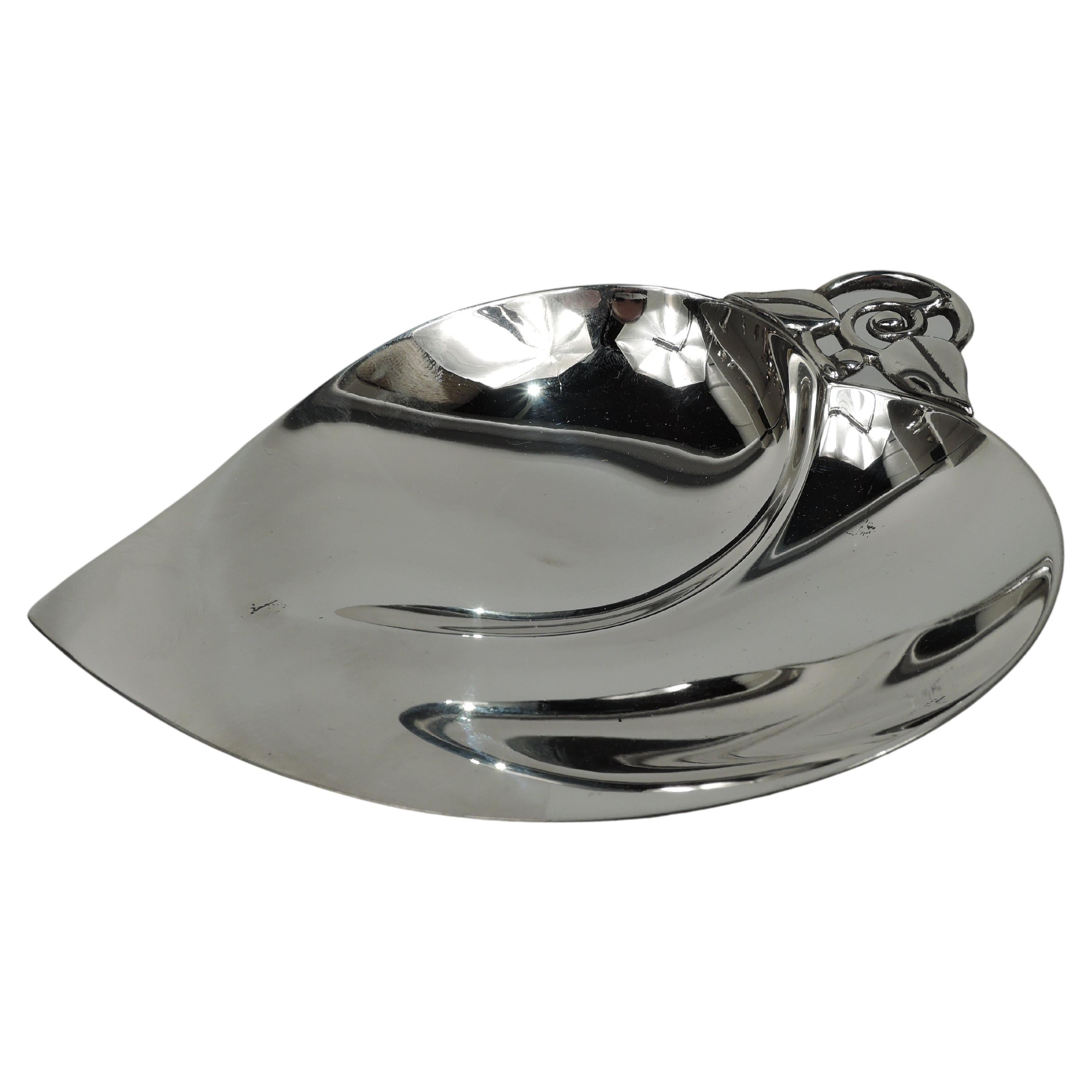 Tiffany & Co. Mid-Century Modern Sterling Silver Apple Dish