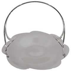 Tiffany Mid-Century Modern Sterling Silver Blossom Cake Basket