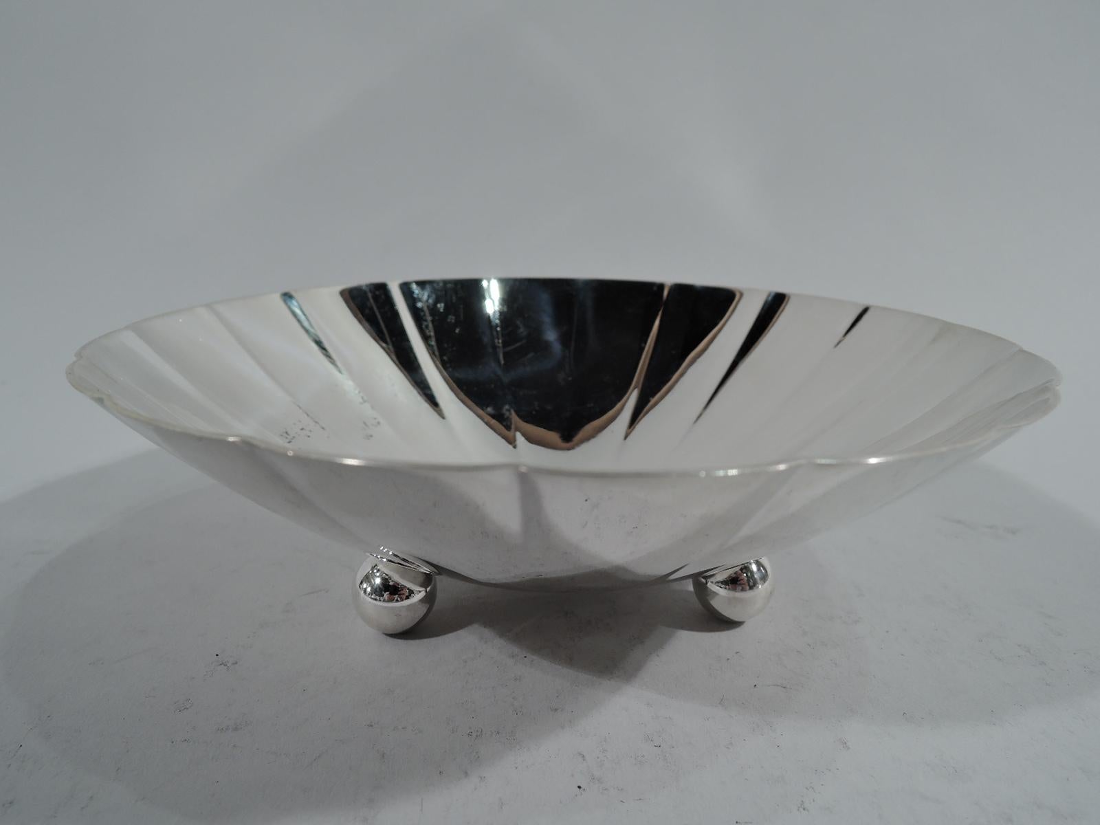 modern silver bowl